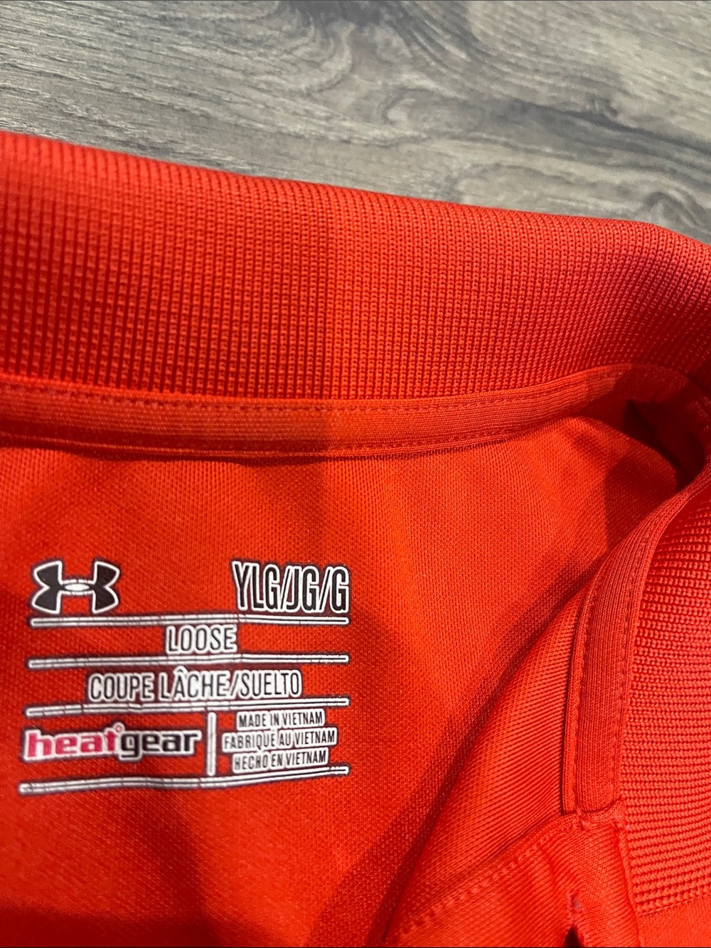 Under Armour Red Short Sleeve Polo with Black Logo - Picture 3 of 7